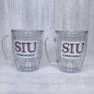 Lot of 2 Tervis Mugs SIU Carbondale Southern Illinois University Salukis USA